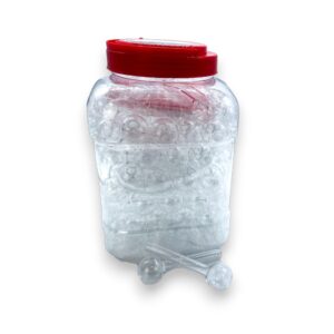 OIL BURNER JAR 4" CLEAR 60CT WITH ROSE INSIDE