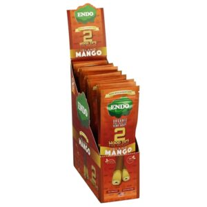 ENDO HEMP WRAPS WOOD TIP ISLAND MANGO 2/15CT
