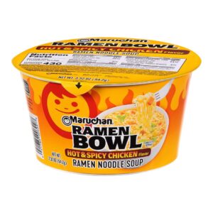 MARUCHAN SOUP RAMEN NOODLE BOWL HOT & SPICY CHICKEN 3.3OZ 6CT
