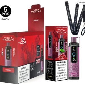 TICK TOCK 20000PUFF DISPOSABLE 5CT -CHERRY