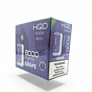 HQD CLICK 8000 PUFFS DISPOSABLE KIT 5CT BOX - GRAPE