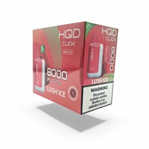 HQD CLICK 8000 PUFFS DISPOSABLE KIT 5CT BOX - LUSH ICE