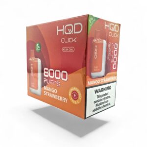HQD CLICK 8000 PUFFS DISPOSABLE KIT 5CT BOX - MANGO STRAWBERRY
