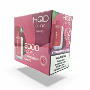 HQD CLICK 8000 PUFFS DISPOSABLE KIT 5CT BOX - STRAWBERRY GRAPE