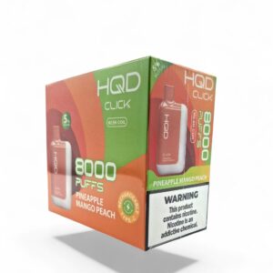 HQD CLICK 8000 PUFFS DISPOSABLE KIT 5CT BOX - PINEAPPLE MANGO PEACH