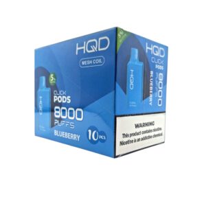 HQD CLICK 8000 PUFFS DISPOSABLE POD 10CT BOX - BLUEBERRY