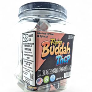 FLYING BUDDAH 1GM JAR INDOOR THCP FLOWER MOROCCAN PEACHES 28CT INDICA