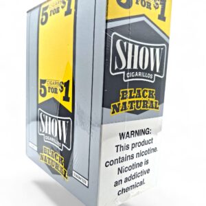 SHOW 5/$1.00 BLACK  NATURAL 15CT