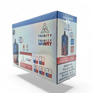 TRINITY SPINNY DISPOSABLES DUAL FLAVOR 30000PUFF 5CT -WATERMELON BUBBLE GUM/BLUE RAZZ ICE