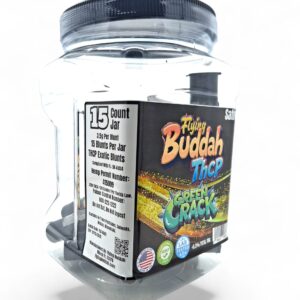 FLYING BUDDAH 3.5GM EXOTIC THCP BLUNTS 15CT JAR -GREEN CRACK SATIVA