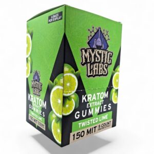 MYSTIC LABS KRATOM GUMMY 150MG 5PK/6CT - TWISTED LIME