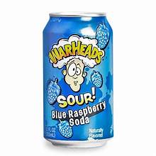 WARHEAD SODA BLUE RASPBERRY 12OZ CAN 12CT