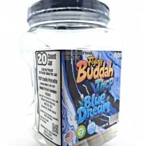 FLYING BUDDAH 2GM INDOOR EXOTIC THCP PREROLL 20CT JAR -BLUE DREAM HYBRID