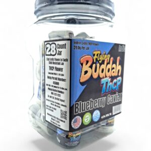FLYING BUDDAH 1GM JAR INDOOR THCP FLOWER BLUEBERRY CAVIAR 28CT INDICA