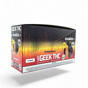 LOST GEEK THC CLEARVIEW 9.3GM DISPOSABLE 5CT -STRAWNANA HYBRID