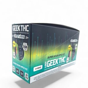 LOST GEEK THC CLEARVIEW 9.3GM DISPOSABLE 5CT -SUPER SOUR APPLE ICE HYBRID