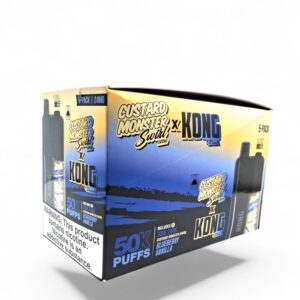 KONG 50K PUFFS CUSTARD MONSTER 24MG E-LIQUID 5CT -BLUEBERRY VANILLA