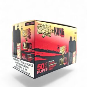 KONG 50K PUFFS CUSTARD MONSTER 48MG E-LIQUID 5CT -STRAWBERRY VANILLA