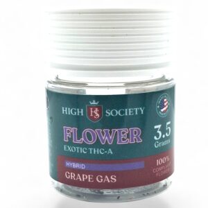 HIGH SOCIETY 3.5GM EXOTIC THC-A FLOWER -GRAPE GAS