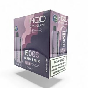HQD CUVIE GLAZE 5% 15000 PUFFS 5CT -BERRY & MILK