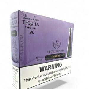 DON LEON TEQUILA 24K PUFFS GRAPE ICE 5CT