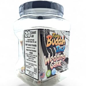 FLYING BUDDAH 2GM INDOOR EXOTIC THCP PREROLL 20CT JAR -WEDDING CAKE INDICA