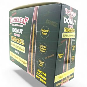 DANKLEAF 2GM DONUT HASH HOLE PREROLL 12CT -SUPER LEMON HAZE SATIVA