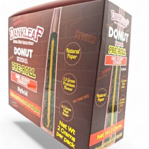 DANKLEAF 2GM DONUT HASH HOLE PREROLL 12CT -GIRL SCOUT COOKIES HYBRID