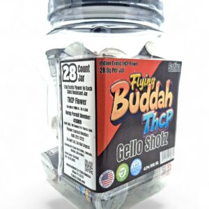 FLYING BUDDAH 1GM JAR INDOOR THCP FLOWER GELLO SHOTZ 28CT SATIVA