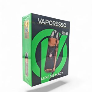VAPORESSO LUXE XR MAX 2 3200mAh POD SYSTEM STARTER KIT WITH 2X5ML REFILLABLE XR CARTRIDGE POD 1CT - IMPERIAL RED LEATHER
