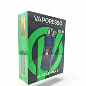 VAPORESSO LUXE XR MAX 2 3200mAh POD SYSTEM STARTER KIT WITH 2X5ML REFILLABLE XR CARTRIDGE POD 1CT - BLUE