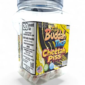 FLYING BUDDAH 2GM INDOOR EXOTIC THCP PREROLL 20CT JAR -CHEETAH PISS INDICA