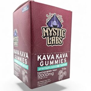 MYSTIC LABS KAVA KAVA GUMMY 12000MG  12PK/6CT - TAHITIAN BERRY TWIST