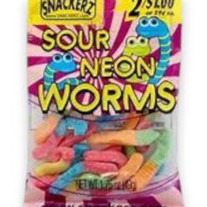 SNACKERZ 2F$2 12CT NEON WORMS