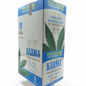 KARMA HEMP WRAPS  4/.99 BLAZON BLUE 15CT