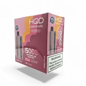 HQD CUVIE GLAZE 5% 15000 PUFFS 5CT -WATERMELON NANA