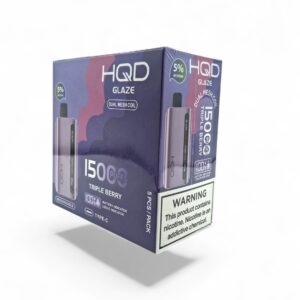 HQD CUVIE GLAZE 5% 15000 PUFFS 5CT -TRIPLE BERRY