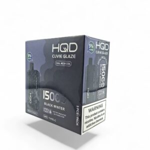 HQD CUVIE GLAZE 5% 15000 PUFFS 5CT -BLACK WINTER