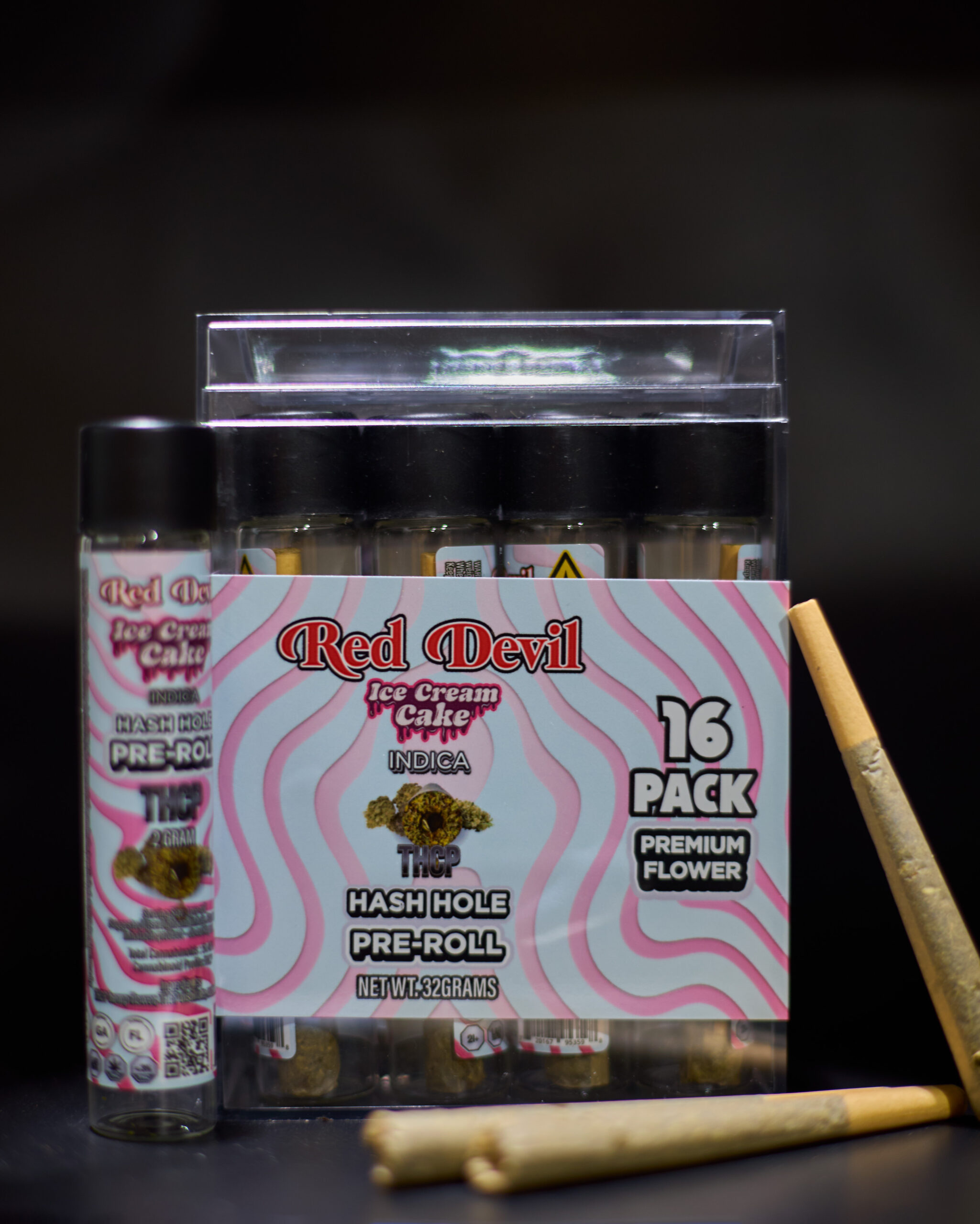 RED DEVIL THCP HASH HOLE PRE-ROLLS 2GM 16CT - Image 3