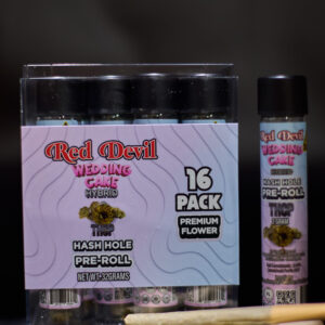 RED DEVIL THCP HASH HOLE PRE-ROLLS 2GM WEDDING CAKE HYBRID 16CT
