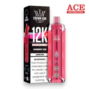 AL FAKHER CROWN BAR DISPOSABLE CRYSTAL V2 12000 PUFF 5CT CHERRY ICE
