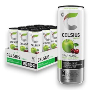 CELSIUS SPARKLING GREEN APPLE CHERRY 12OZ 12CT
