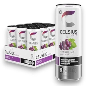 CELSIUS SPARKLING GRAPE RUSH 12OZ 12CT