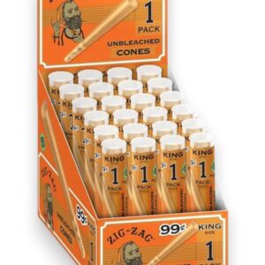 ZIG ZAG 99¢ UNBLEACHED CONES KING SIZE BOX 1PK/12CT