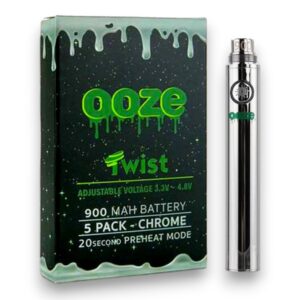 OOZE STANDARD 900MAH BATTERY 5PK - CHROME