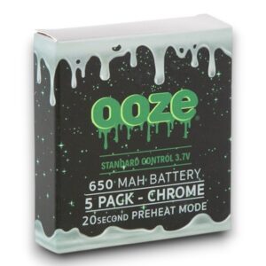OOZE STANDARD 650MAH BATTERY 5PK - CHROME