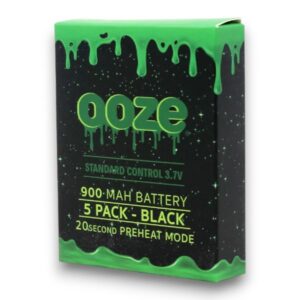 OOZE STANDARD 900MAH BATTERY 5PK - BLACK
