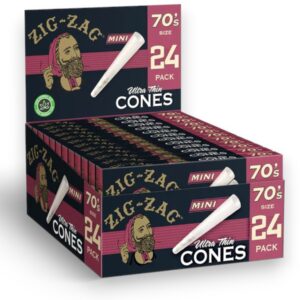 ZIG ZAG MINI CONE ULTRA THIN 70'S SIZE (HERBAL) 24CT