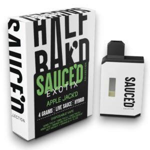 HALF BAK'D SAUCED EXOTIC 4GM THC-P DISPOSABLE 5CT -APPLE JACK'D