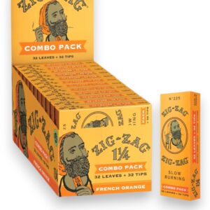 ZIG ZAG COMBO PACK BOOKLET 1 1/4 SIZE PEACH ORANGE 24CT